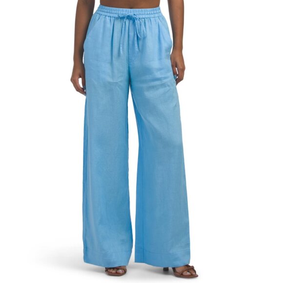 EQUIPMENT Blue Linen Timo Trousers